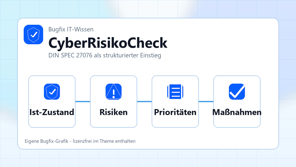 DIN SPEC 27076: CyberRisikoCheck als Orientierung für KMU