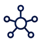Symbol für Netzwerk, WLAN und Standort-IT